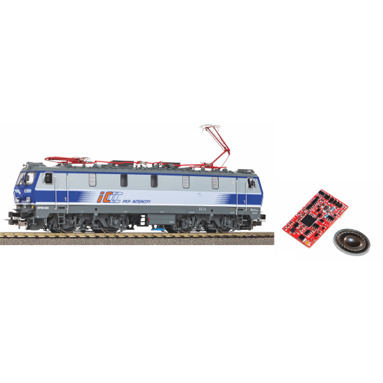 PIKO 97522 Lokomotywa EP09-045 PKP Intercity z dźwiękiem – model kolejowy H0 (DCC, PluX22, epoka VI)